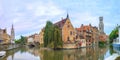 Brugge canals at sunrise Royalty Free Stock Photo