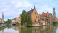 Brugge canals at sunrise Royalty Free Stock Photo