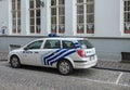 Police station wagon, Bruges, Belgium