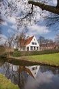 Brugge - medieval house over a canal in Bruges, Belgium Royalty Free Stock Photo