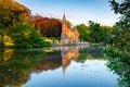 Brugge. Minnevater park at sunset. Royalty Free Stock Photo