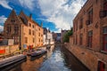 Brugge sunny cityscape Royalty Free Stock Photo