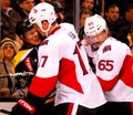 Bruins and Senators (NHL Hockey) Royalty Free Stock Photo