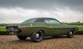 Side view of retro car Dodge Challenger from 1972, first generation, at The Gallery Aaldering Royalty Free Stock Photo