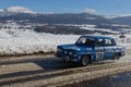 Brun Saby in a winter rally on the Vercors Roads