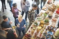 Brunch Choice Crowd Dining Food Options Eating Concept Royalty Free Stock Photo