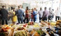 Brunch Choice Crowd Dining Food Options Eating Concept Royalty Free Stock Photo