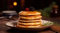 Brunch delight: Stack of mini pancakes Royalty Free Stock Photo