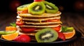 brunch fruit pancake food