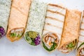 Brunch idea, healthy wrap Royalty Free Stock Photo