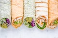 Brunch idea, healthy wrap Royalty Free Stock Photo