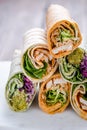 Brunch idea, healthy wrap Royalty Free Stock Photo