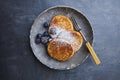 Brunch pancakes with berries Royalty Free Stock Photo