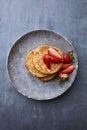 Brunch pancakes with berries Royalty Free Stock Photo
