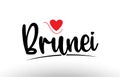 Brunei country text typography logo icon design