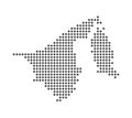 Brunei - Dotted Map. Map formed by Dots. Vector Illustration Royalty Free Stock Photo