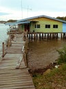 Brunei. Downtown Bandar. Kampung Ayer typical home Royalty Free Stock Photo