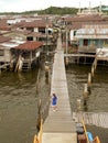 Brunei. Downtown Bandar. Kampung Ayer typical homes Royalty Free Stock Photo