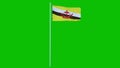 Brunei Flag Waving on wind on green screen or chroma key background. 3d rendering