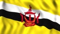 Brunei flag waving in the wind Symbol