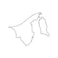 Brunei map silhouette