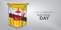 Brunei national day greeting card, banner, vector illustration
