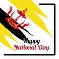 Brunei National Day Illustration Vector Art Logo