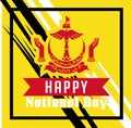 Brunei National Day Illustration Vector Art Logo