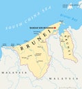 Brunei Political Map