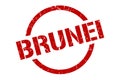 Brunei stamp. Brunei grunge round isolated sign.