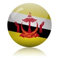 Bruneian flag glass icon vector illustration Royalty Free Stock Photo