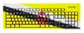 Bruneian flag painted on computer keyboard. 3D rendering