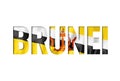 Bruneian flag text font
