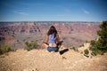 Meditation at the Grand Canyon Royalty Free Stock Photo