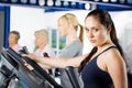 Brunette girl working out Royalty Free Stock Photo