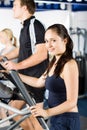 Brunette girl working out Royalty Free Stock Photo