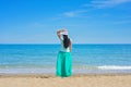 Brunette with long hair turned away Royalty Free Stock Photo