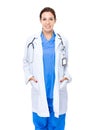 Brunette woman doctor portrait Royalty Free Stock Photo