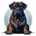 Moody Monotone Dog Illustration With Strong Use Of Color