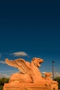 Brunswick Monument and Mausoleum in Geneva during burning sunset, Switzerland