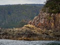 Bruny Island cliff face and rocks Royalty Free Stock Photo