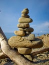 Bruny Island - Rock Cairn Royalty Free Stock Photo