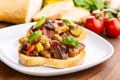 Bruschetta caponata Royalty Free Stock Photo