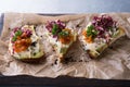 Bruschetta with crab salad Royalty Free Stock Photo