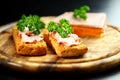 Bruschetta with liver pate Royalty Free Stock Photo