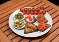 Bruschetta plate Royalty Free Stock Photo