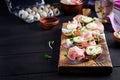 Bruschetta with prosciutto/jamon traditional Italian antipasto