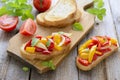 Bruschetta with roasted bell pepper