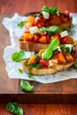 Bruschetta with roasted pumpkin