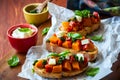 Bruschetta with roasted pumpkin